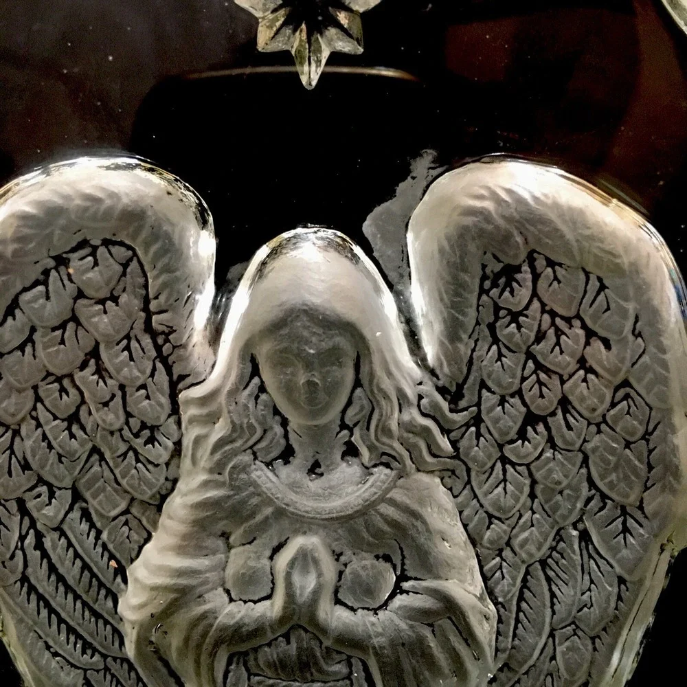Fifth Avenue 3 Dimensional Angel Sculpture Solid Glass Christmas Spiritual Gift